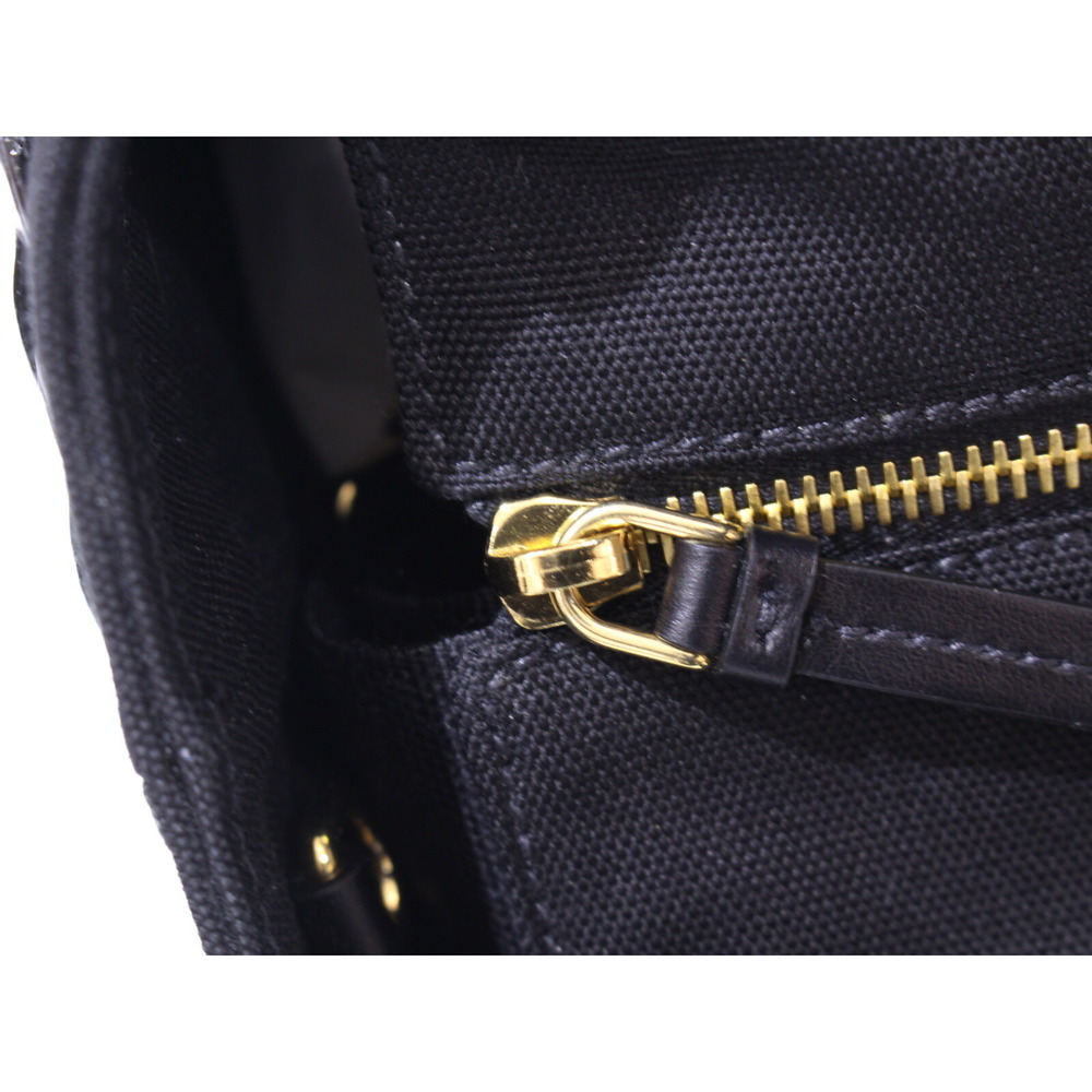 Prada Basket Bag Wicker Canvas Black Mirror Shoulder Strap - Picture 7 of 7